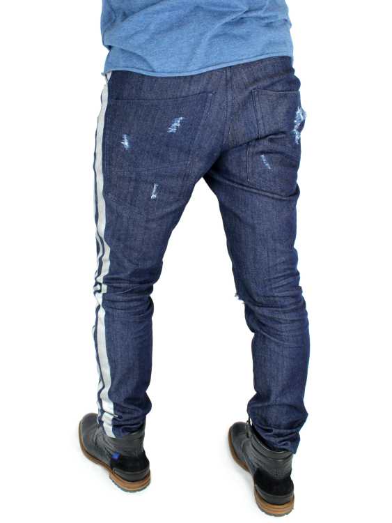 Distressed jeans JOSUA with silver stripes